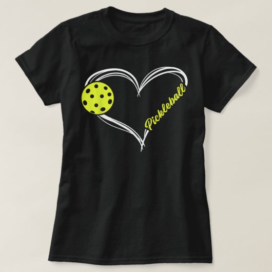 T-shirt Love Pickleball - mignon match de pickleball, I lo (Design devant)