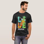 T-shirt Love Pineapple Discours d'été Langue Pathologiste  (Devant entier)