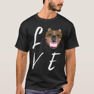 T-shirt Love Pit Bull Pitbull mignon chien chiot amoureux 