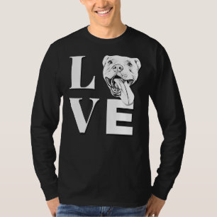 T-shirt Love Pit Bulls Designer Pitbull L O V E