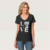 T-shirt Love Pit Bulls Designer Pitbull L O V E (Devant entier)