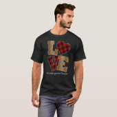 T-shirt LOVE Plaid Red Leopard Kindergarten Teacher Valent (Devant entier)