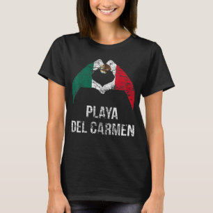 T-shirt Love Playa del Carmen Vacances Vintage Mexique Dra