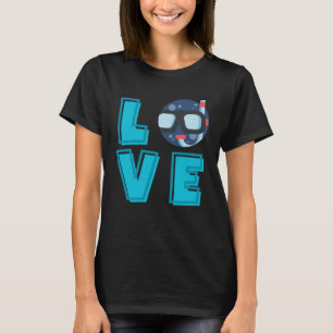 T-shirt Love Plongée sous-marine