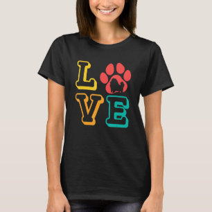 T-shirt Love Pomeranian Paw Pommy Chien race Spitz P allem
