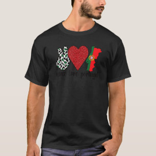 T-shirt Love Portugal Fière Drapeau Portugais Roo Portugai