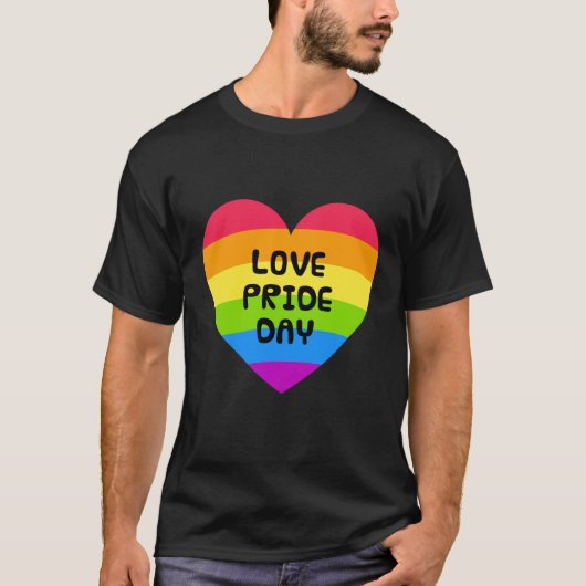 T-shirt Love Pride Day blk mens (Devant)