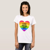 T-shirt Love Pride Day femmes blanches (Devant entier)