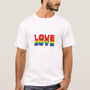 T-shirt Love Pride lgbt lgbtq queer gay couleurs arc-en-ci
