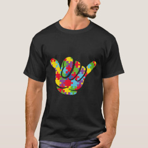 T-shirt Love Puzzle Main Sign Language Sensibilisation sur