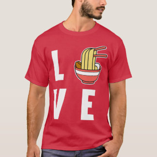 T-shirt Love Ramen Anime Kawaii Ramen Noodles Lover Graphi