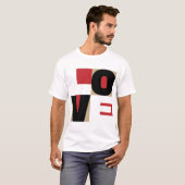 T-shirt Love Red Black Gold Contemporary Letter Art Design (Devant entier)