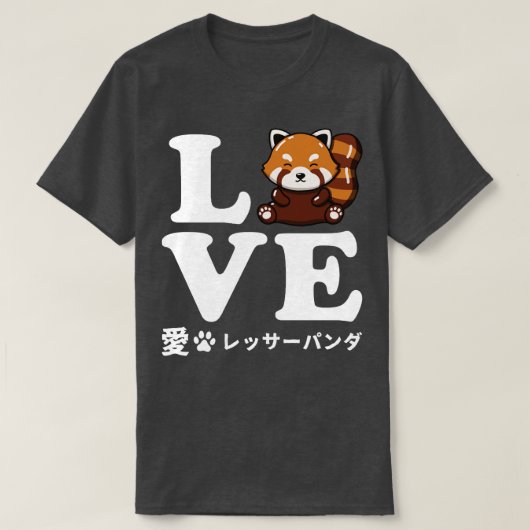 T-shirt Love Red Panda (Design devant)