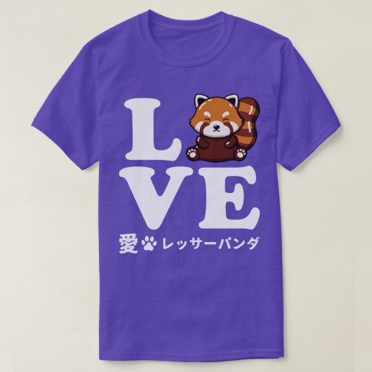 T-shirt Love Red Panda 2 (Design devant)