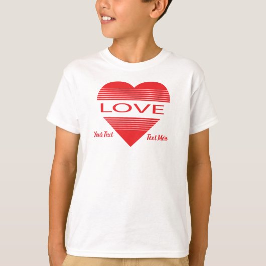 T-shirt Love & Romance Concept Design with Heart Elements (Devant)