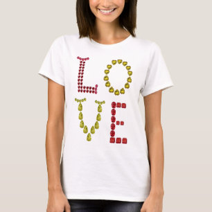 T-shirt Love - Ruby et Jaune Citrine Gemstone