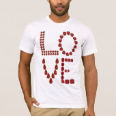 T-shirt Love - Ruby Gemstone Lettering (Devant)