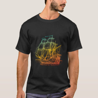 T-shirt Love Sailing Love Vintage Sail Boat Ocean Gift Des