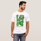 T-shirt Love School Bus Driver Life Irish Shamrock St Part (Devant entier)