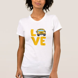 T-shirt Love School Bus Driver Schoolbus Busdriver