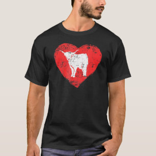 T-shirt Love Scotland Shaggy Highland Coeur de vache