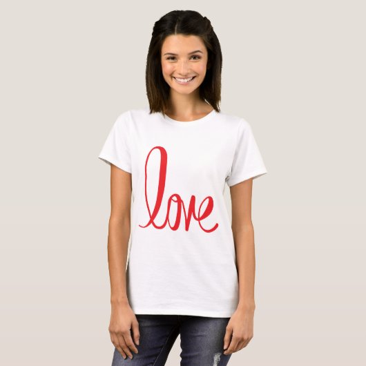 T-shirt Love Script : Un design graphique lettre d'amour ❤ (Devant entier)