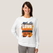T-shirt Love Scripture Glowing Sunset Over Water (Devant entier)