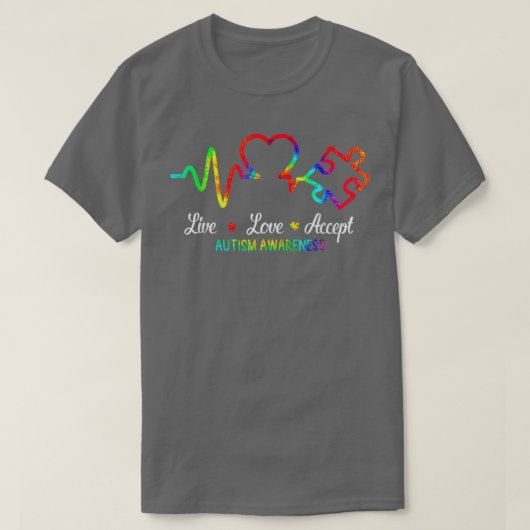 T-shirt Love Sensibilisation sur l'autisme Mois Puzzle Acc (Design devant)
