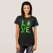 T-shirt LOVE Shamrock Nurse Life Funny St Patrick's Day (Devant entier)