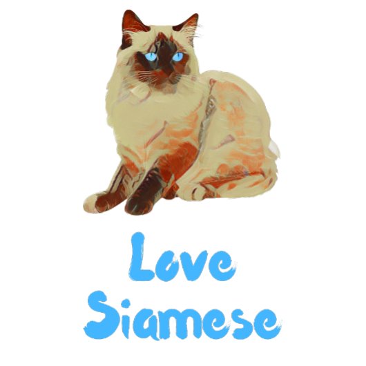 T-shirt Love Siamese Cats