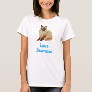 T-shirt Love Siamese Cats