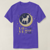 T-shirt Love Smooth Fo Terrier Dog To The Moon (Design devant)
