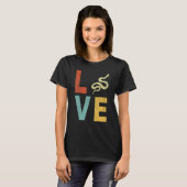 T-shirt Love Snake   Snake Quote Retro (Devant entier)