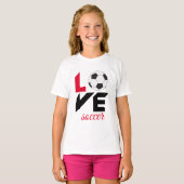 T-shirt Love soccer (Devant entier)