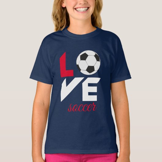 T-shirt Love soccer (Devant)