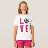 T-shirt Love Soccer (Devant entier)