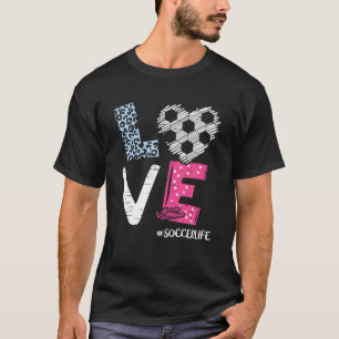 T-shirt Love Soccer Coach Joueur Soccer Vie Ado Filles Wo