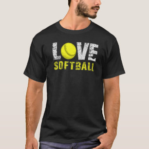 T-shirt Love Softball Catcher Pitcher Athlete Sports Base