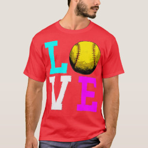 T-shirt Love Softball Girls Love Softball Coach P