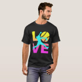 T-shirt Love Softball N (Devant entier)
