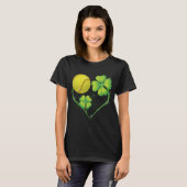 T-shirt Love Softball Shamrock C Saint Patrick's Day Men B (Devant entier)