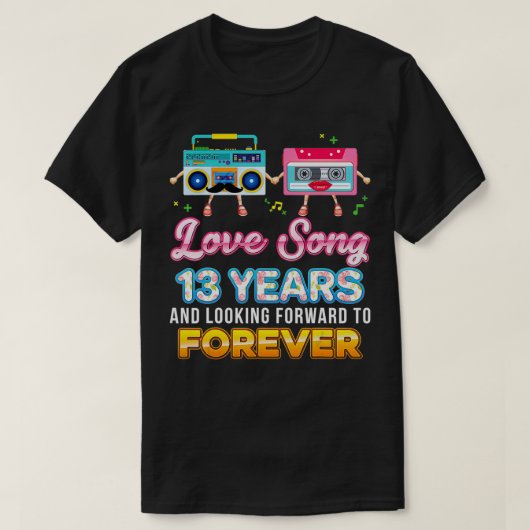 T-shirt Love Song 13 ans 13e anniversaire Mariage Casset (Design devant)