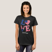 T-shirt Love Speech Langue Pathologiste American Flag 4e (Devant entier)