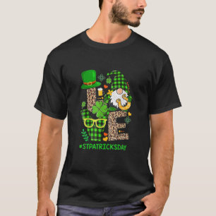 T-shirt Love St Patrick Jour Gnomes Shamrock Lucky Leopard