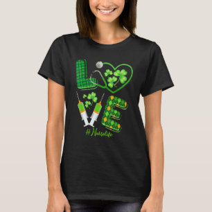 T-shirt Love St Patrick S Nurse Life Irlandais Shamrock mi
