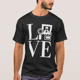 T-shirt Love Stamp Collector Philatelist