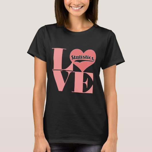 T-shirt Love Statistics (Devant)