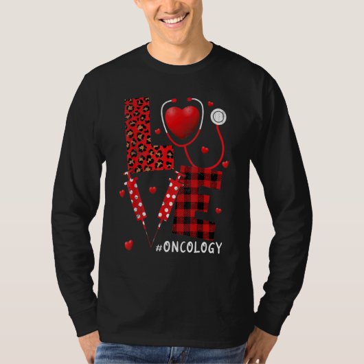 T-shirt Love Stethoscope Oncology Nurse Valentines Day Hea (Devant)