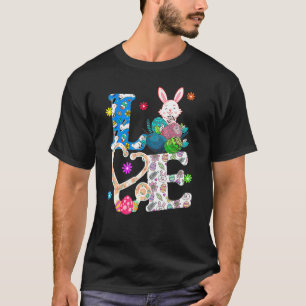 T-shirt Love Stethoscope Scrub Life Nurse Bunny Jour de Pâ