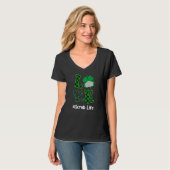 T-shirt Love Stethoscope Scrub Shamrock de vie D (Devant entier)